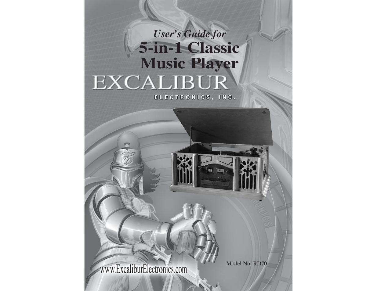 EXCALIBUR RD70-OA SoundMaster Classic 5-in-1 Music Center User Manual | 11 pages