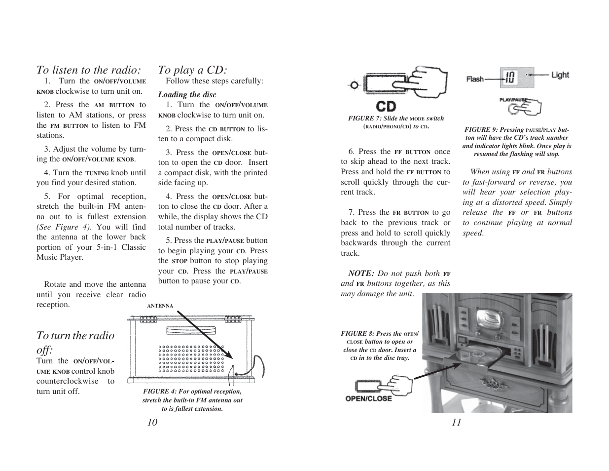 EXCALIBUR RD70-OA SoundMaster Classic 5-in-1 Music Center User Manual | Page 6 / 11