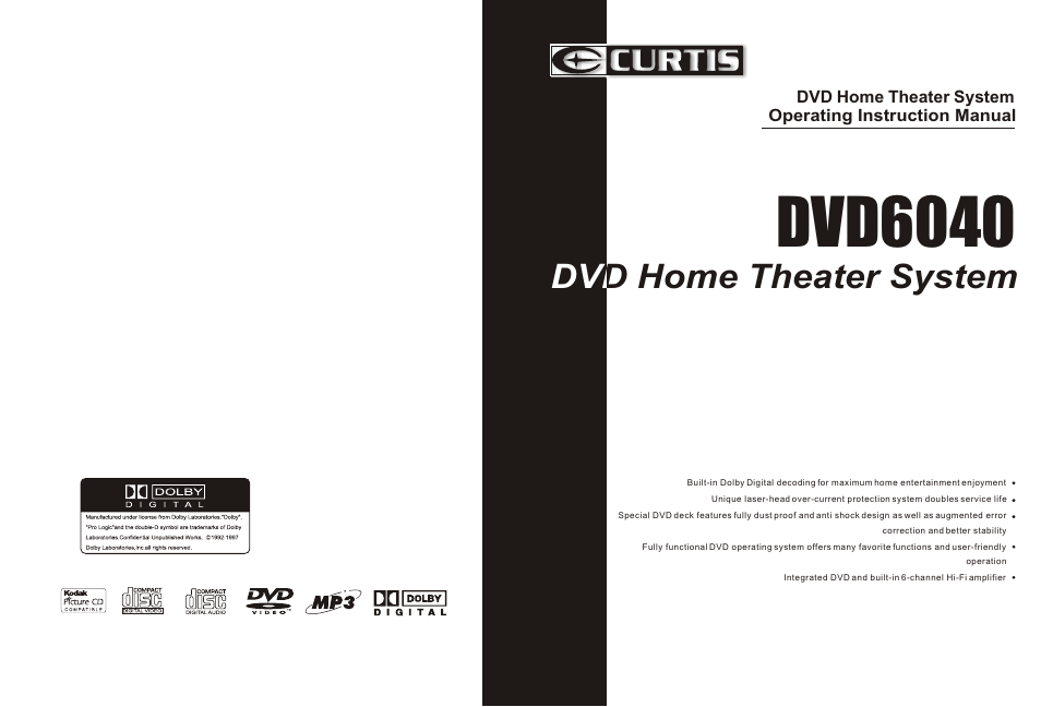 Curtis DVD6040 User Manual | 15 pages