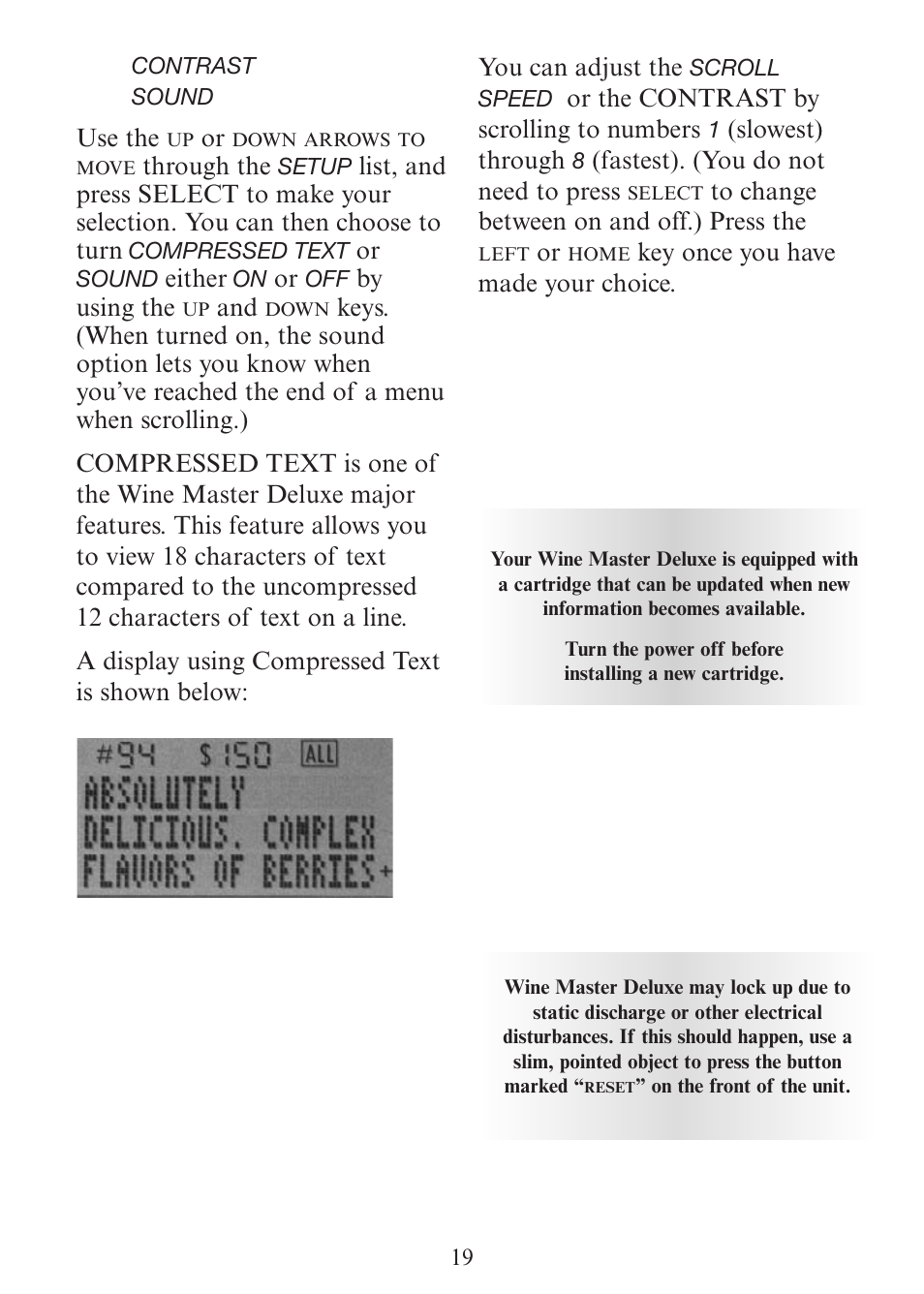 EXCALIBUR 415-06 Wine Master Deluxe Edition User Manual | Page 19 / 24