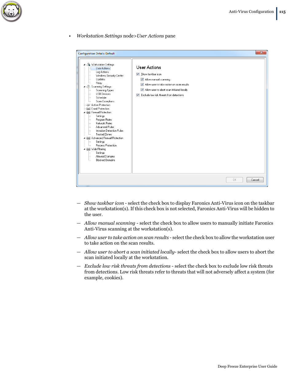 Faronics Deep Freeze Enterprise User Manual | Page 115 / 184