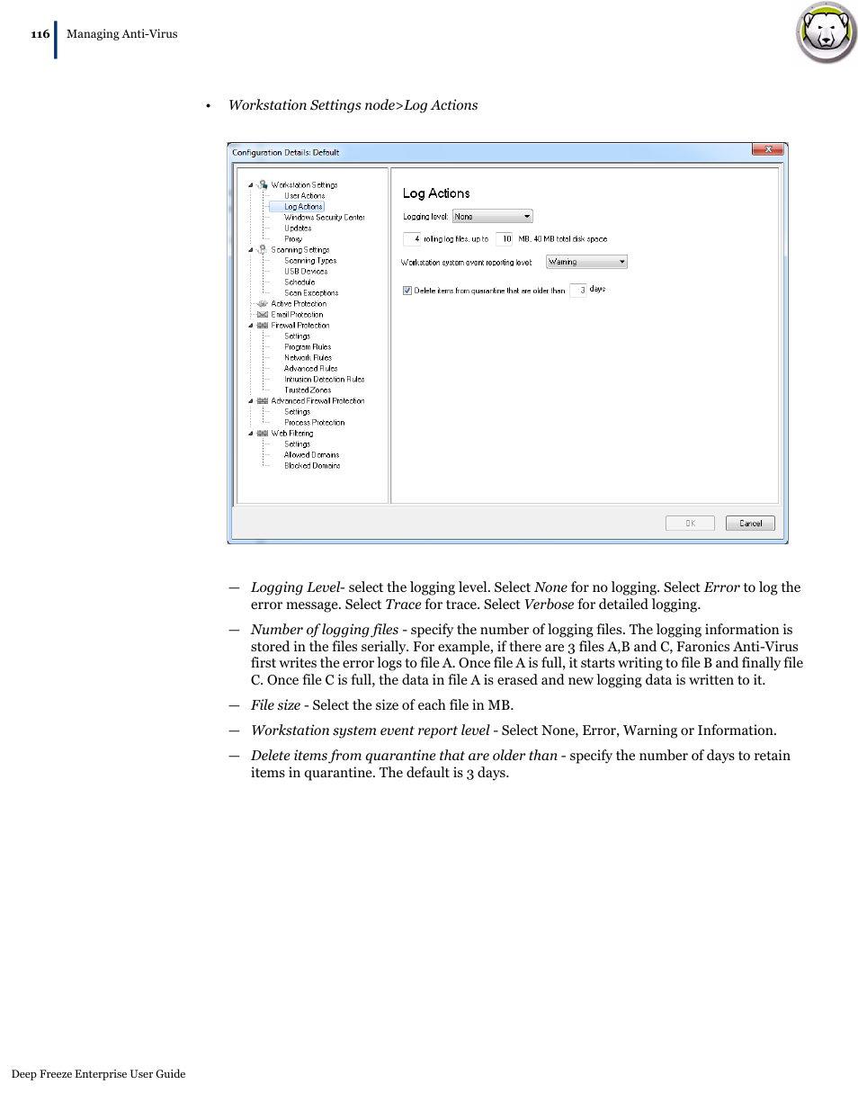 Faronics Deep Freeze Enterprise User Manual | Page 116 / 184