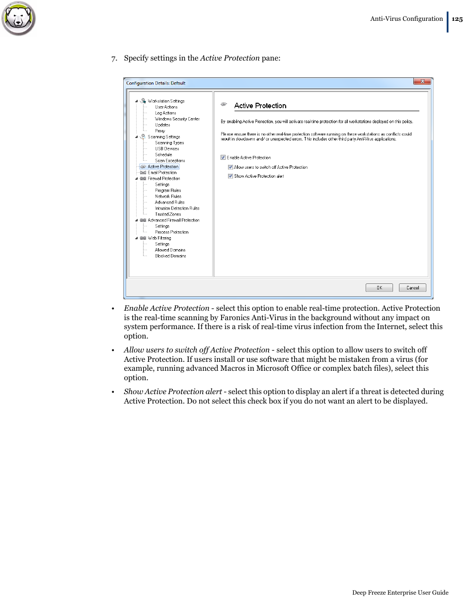 Faronics Deep Freeze Enterprise User Manual | Page 125 / 184
