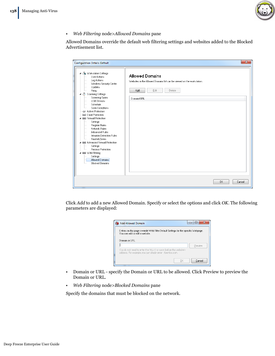 Faronics Deep Freeze Enterprise User Manual | Page 138 / 184
