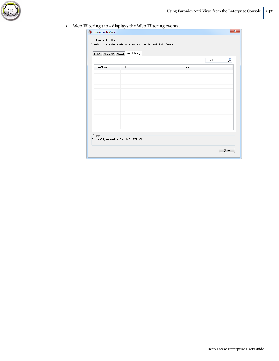 Faronics Deep Freeze Enterprise User Manual | Page 147 / 184