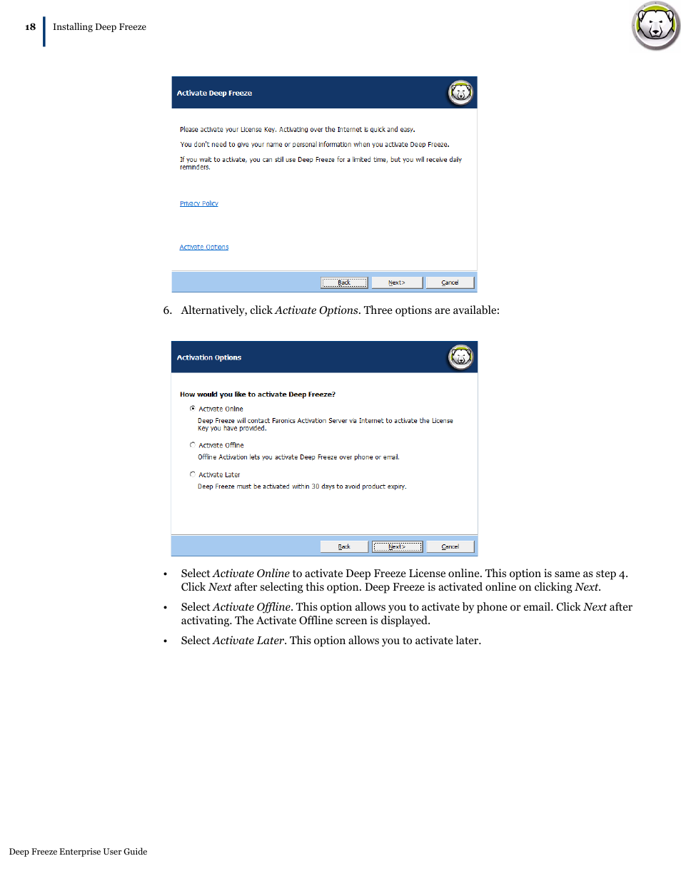 Faronics Deep Freeze Enterprise User Manual | Page 18 / 184