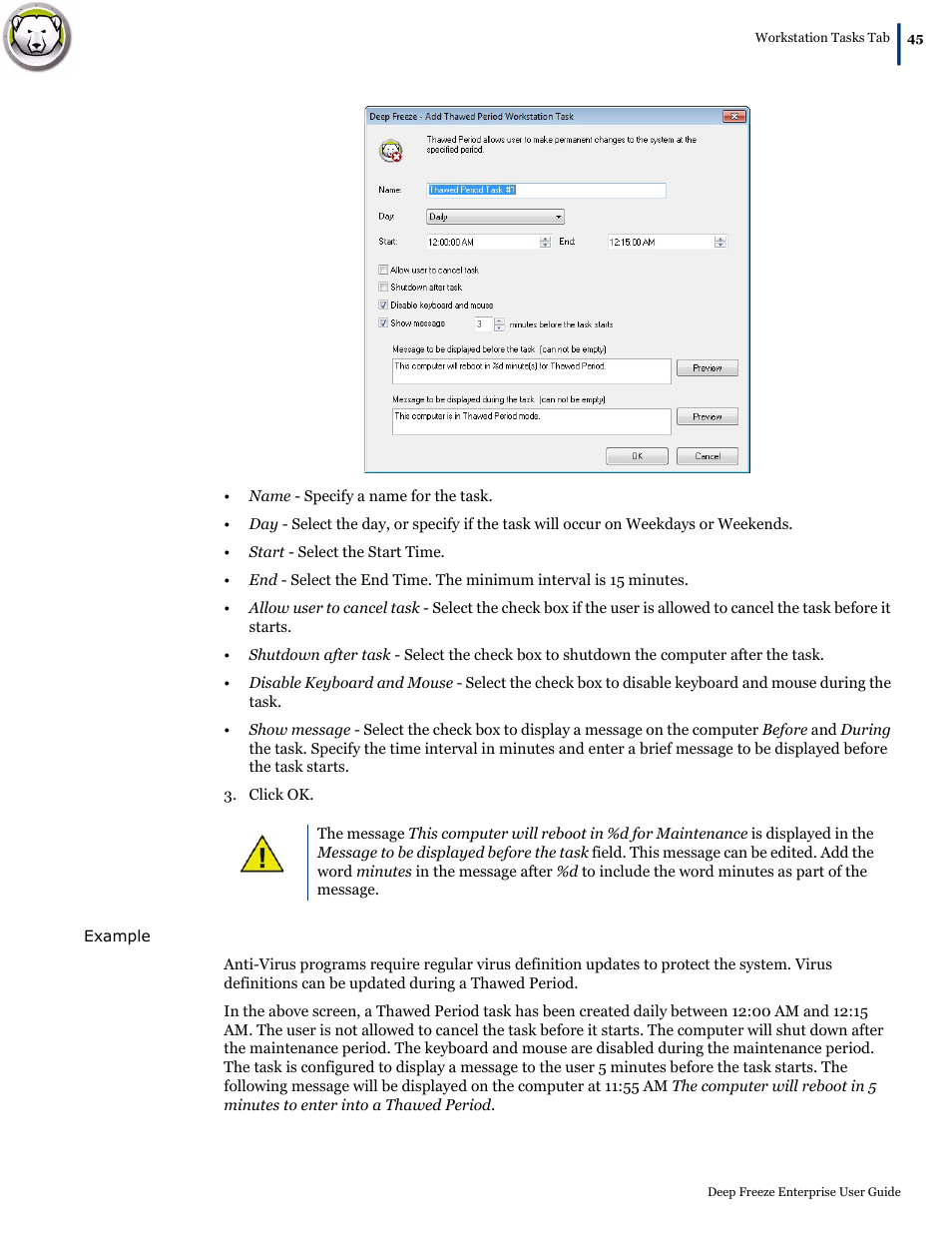 Faronics Deep Freeze Enterprise User Manual | Page 45 / 184