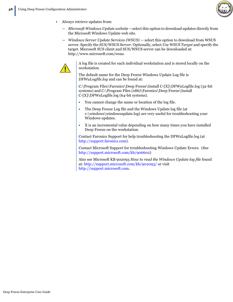 Faronics Deep Freeze Enterprise User Manual | Page 48 / 184