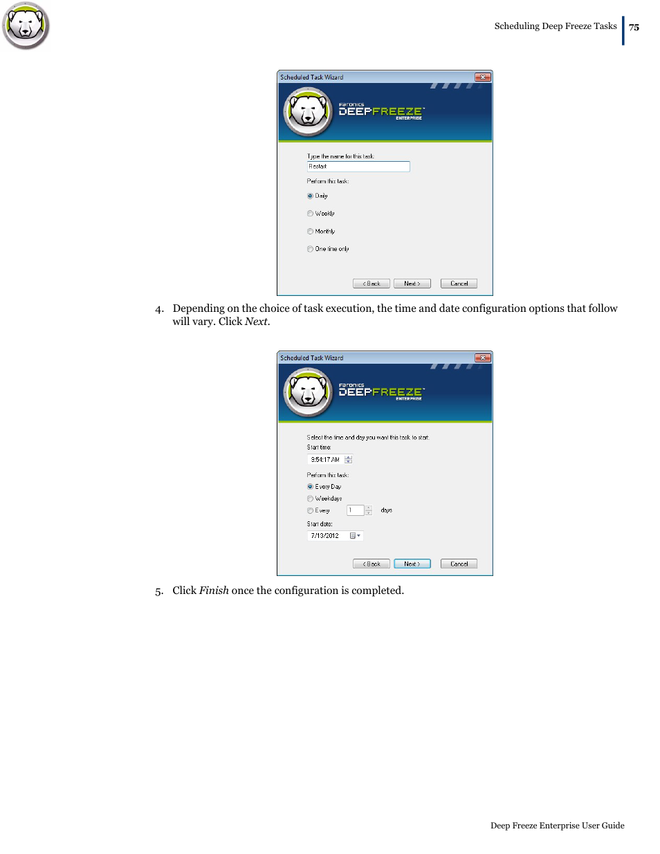Faronics Deep Freeze Enterprise User Manual | Page 75 / 184