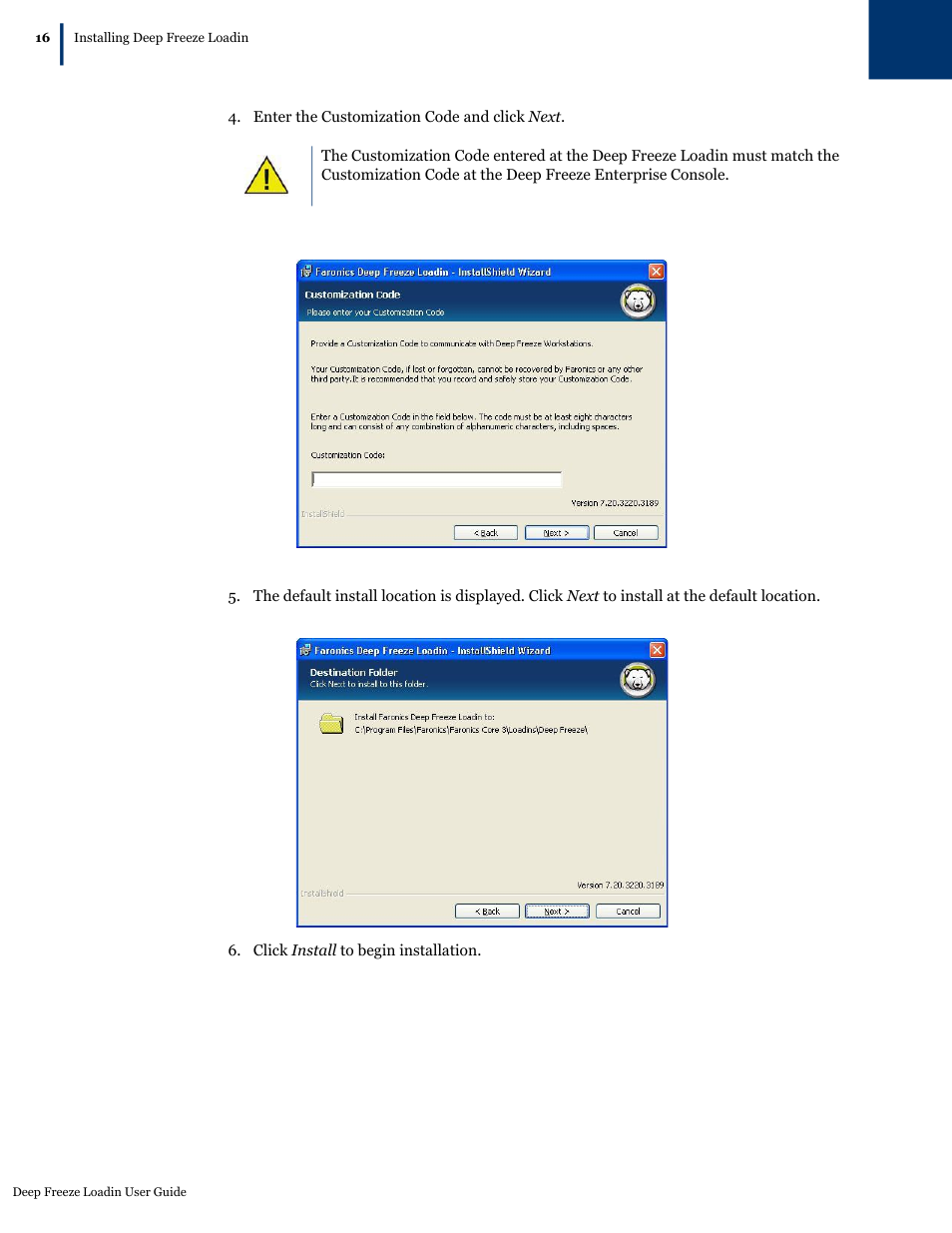 Faronics Deep Freeze Loadin User Manual | Page 16 / 40