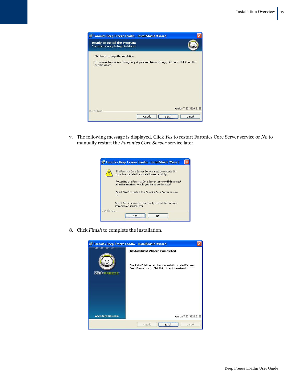 Faronics Deep Freeze Loadin User Manual | Page 17 / 40