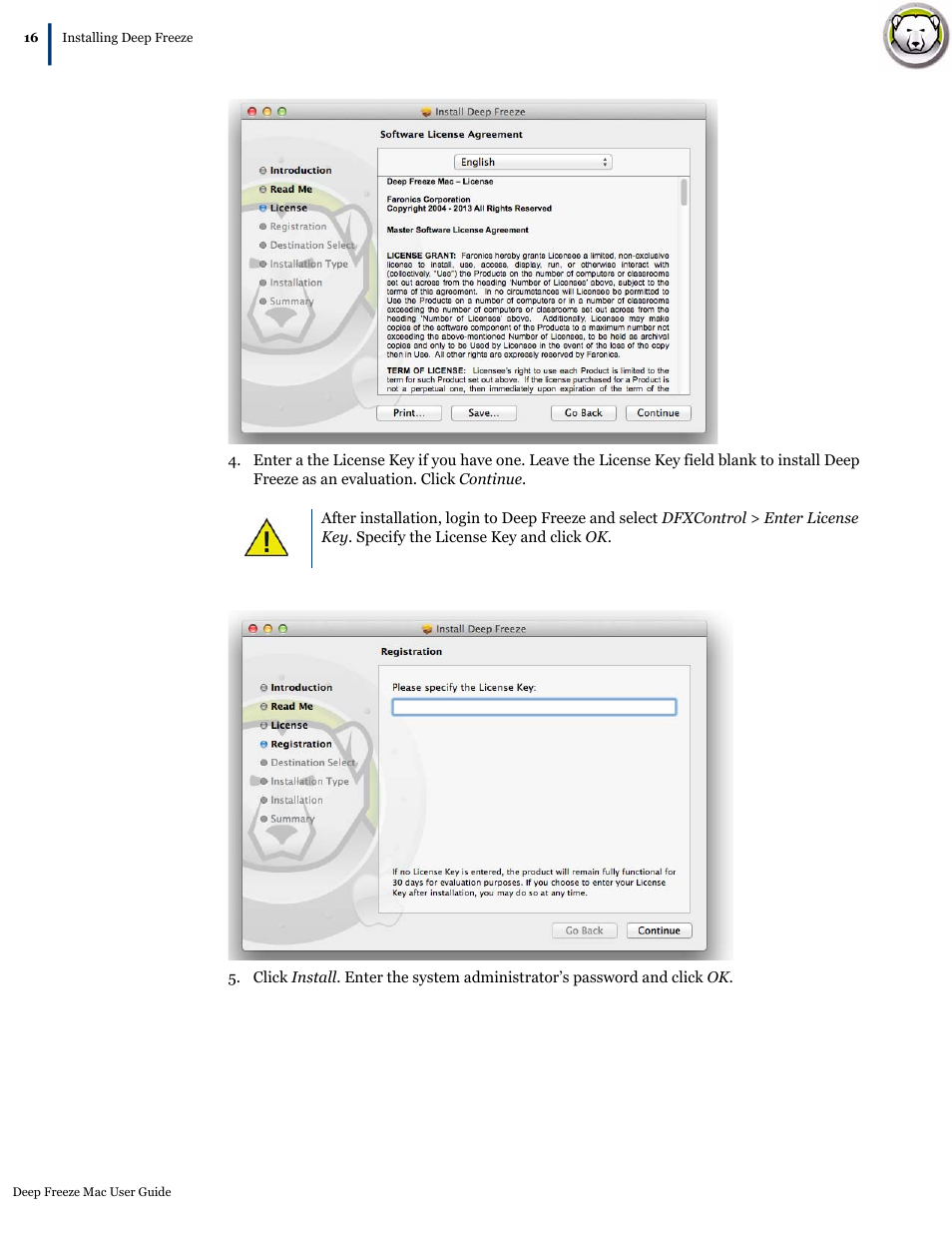 Faronics Deep Freeze Mac User Manual | Page 16 / 66