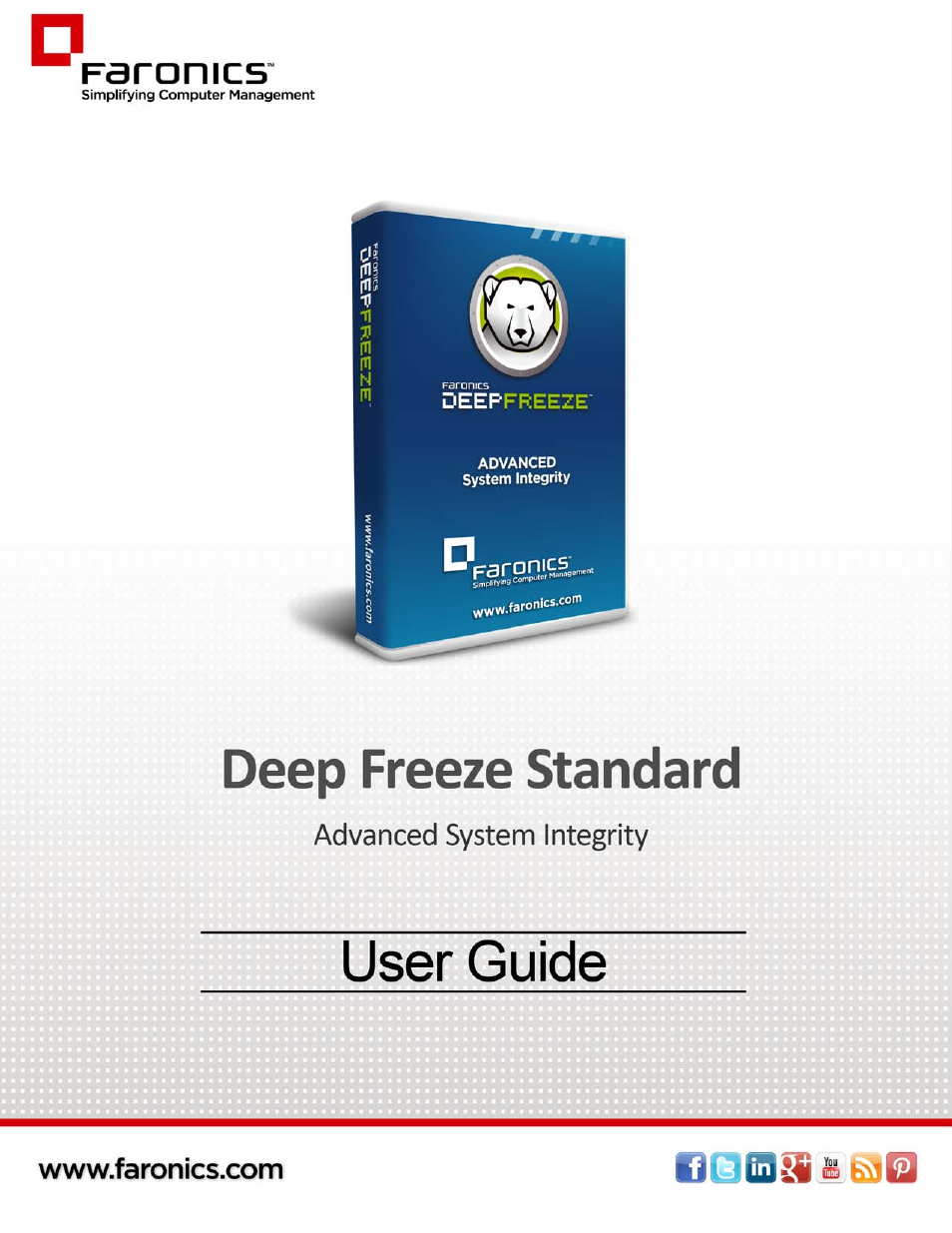 Faronics Deep Freeze Standard User Manual | 32 pages