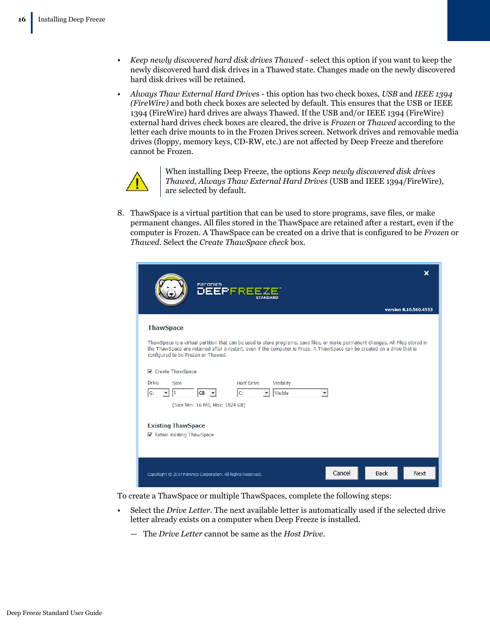Faronics Deep Freeze Standard User Manual | Page 16 / 32
