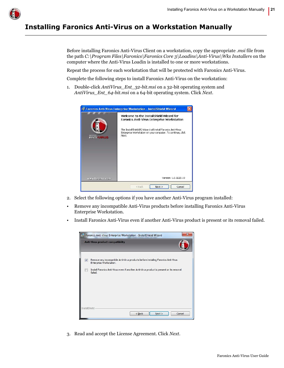 Faronics Anti-Virus Enterprise User Manual | Page 21 / 86