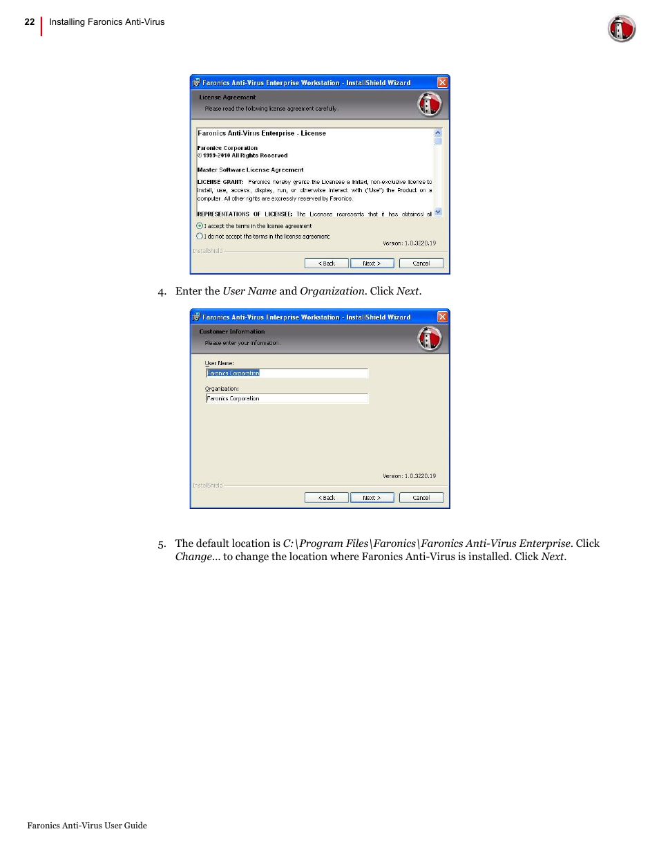 Faronics Anti-Virus Enterprise User Manual | Page 22 / 86