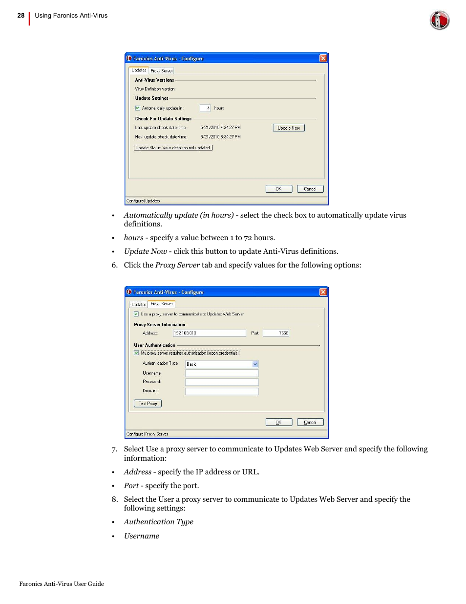 Faronics Anti-Virus Enterprise User Manual | Page 28 / 86