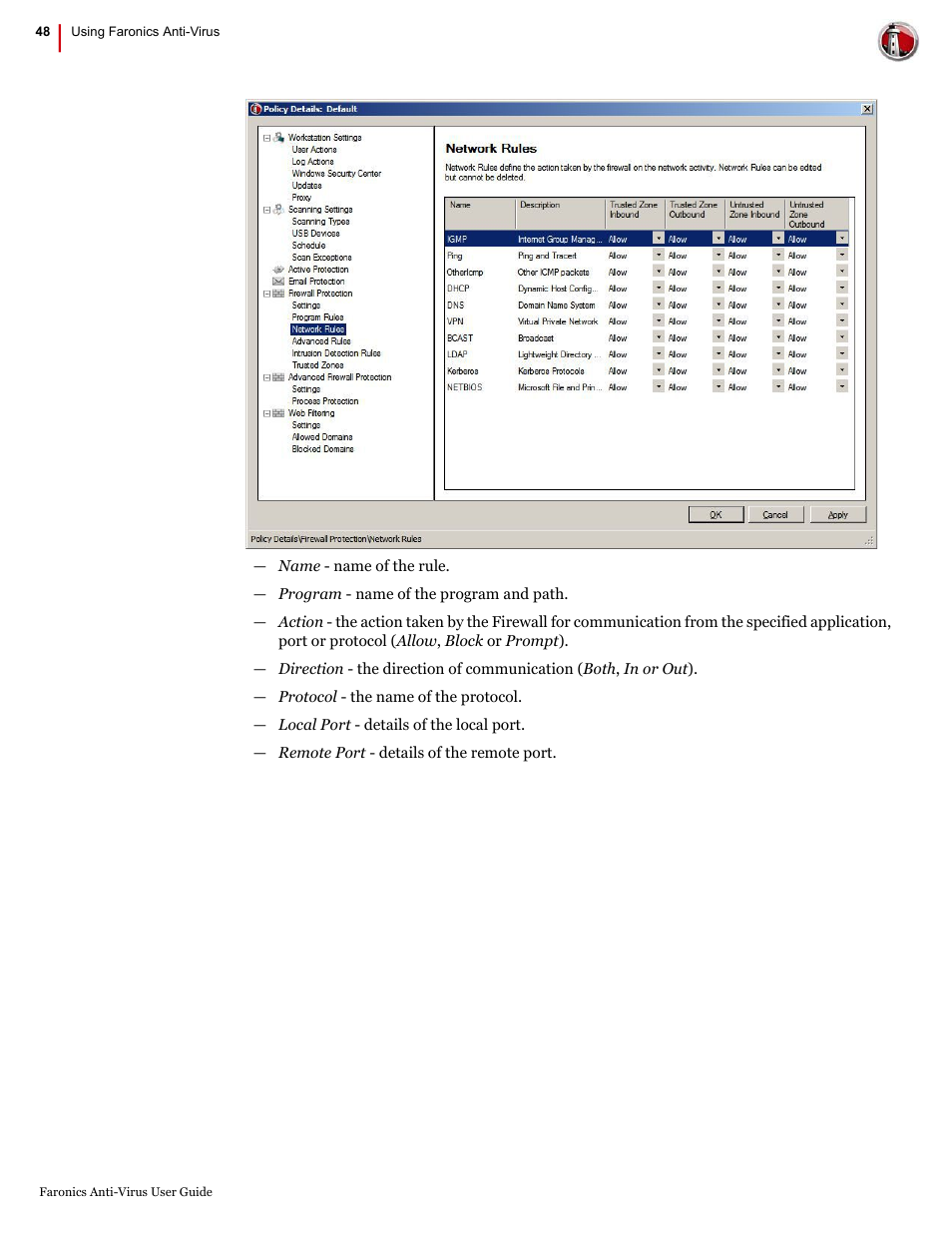 Faronics Anti-Virus Enterprise User Manual | Page 48 / 86