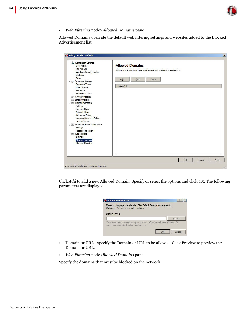 Faronics Anti-Virus Enterprise User Manual | Page 54 / 86