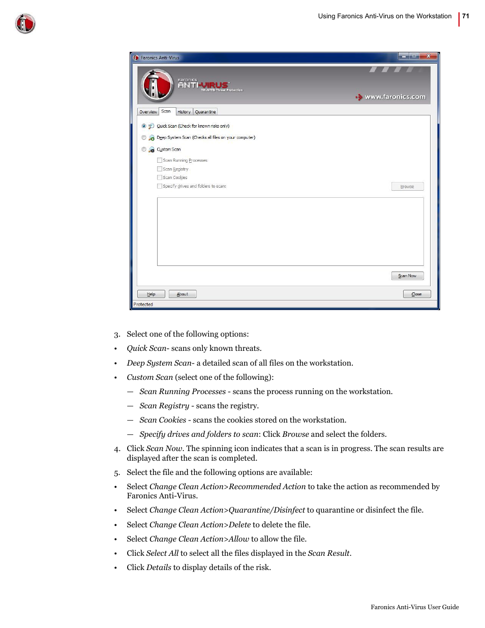 Faronics Anti-Virus Enterprise User Manual | Page 71 / 86