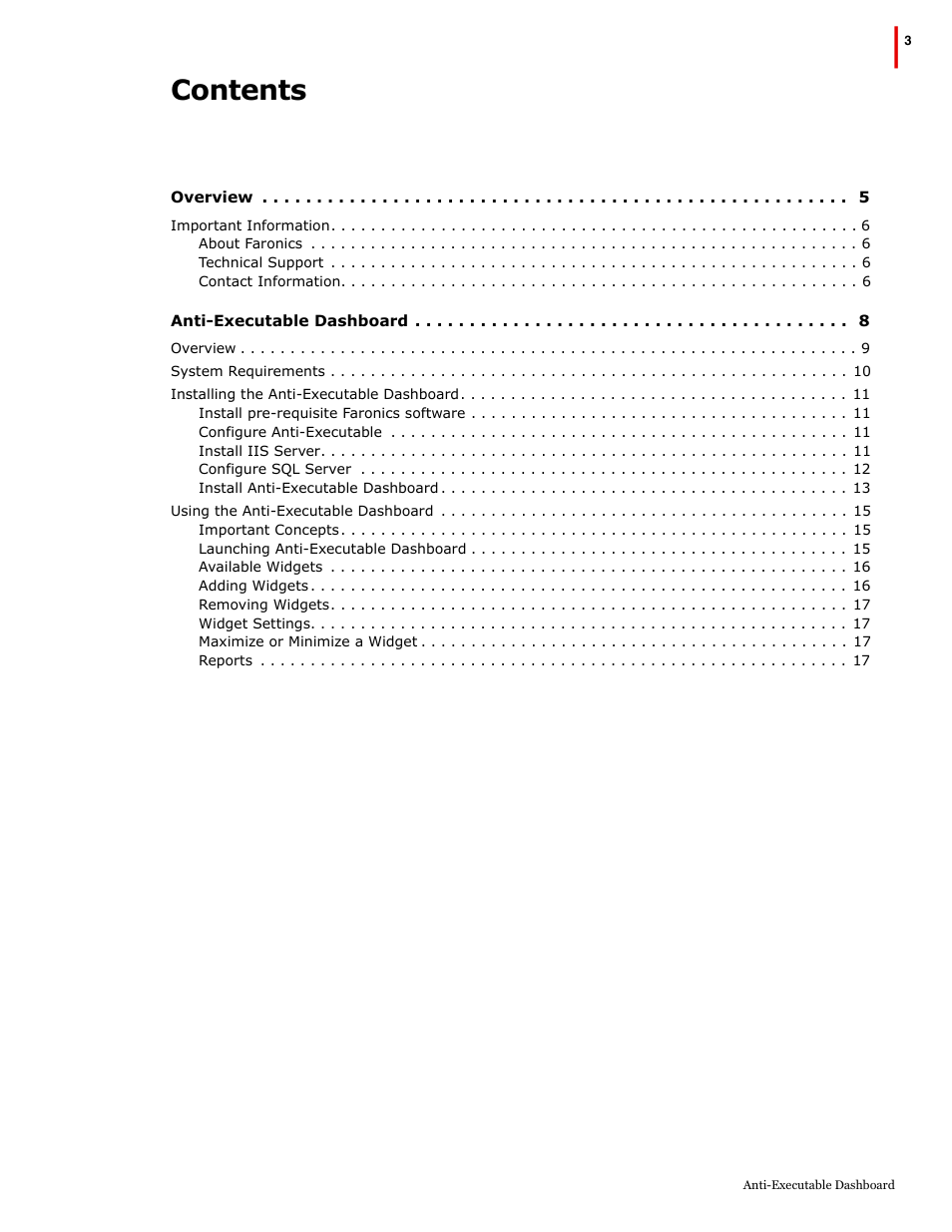 Faronics Anti-Executable Dashboard User Manual | Page 3 / 17