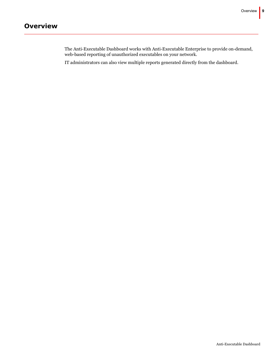 Overview | Faronics Anti-Executable Dashboard User Manual | Page 9 / 17