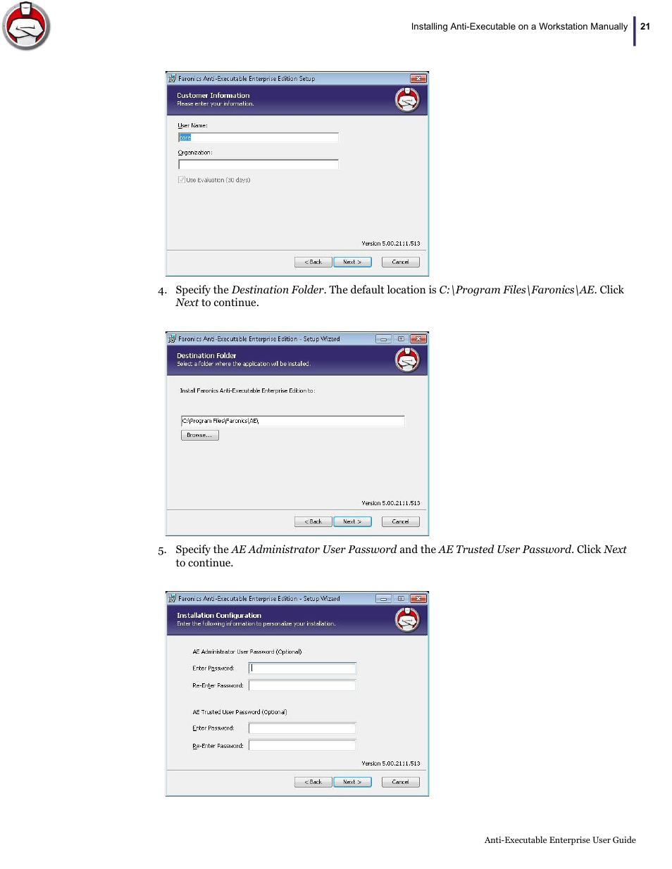 Faronics Anti-Executable Enterprise/Server User Manual | Page 21 / 70