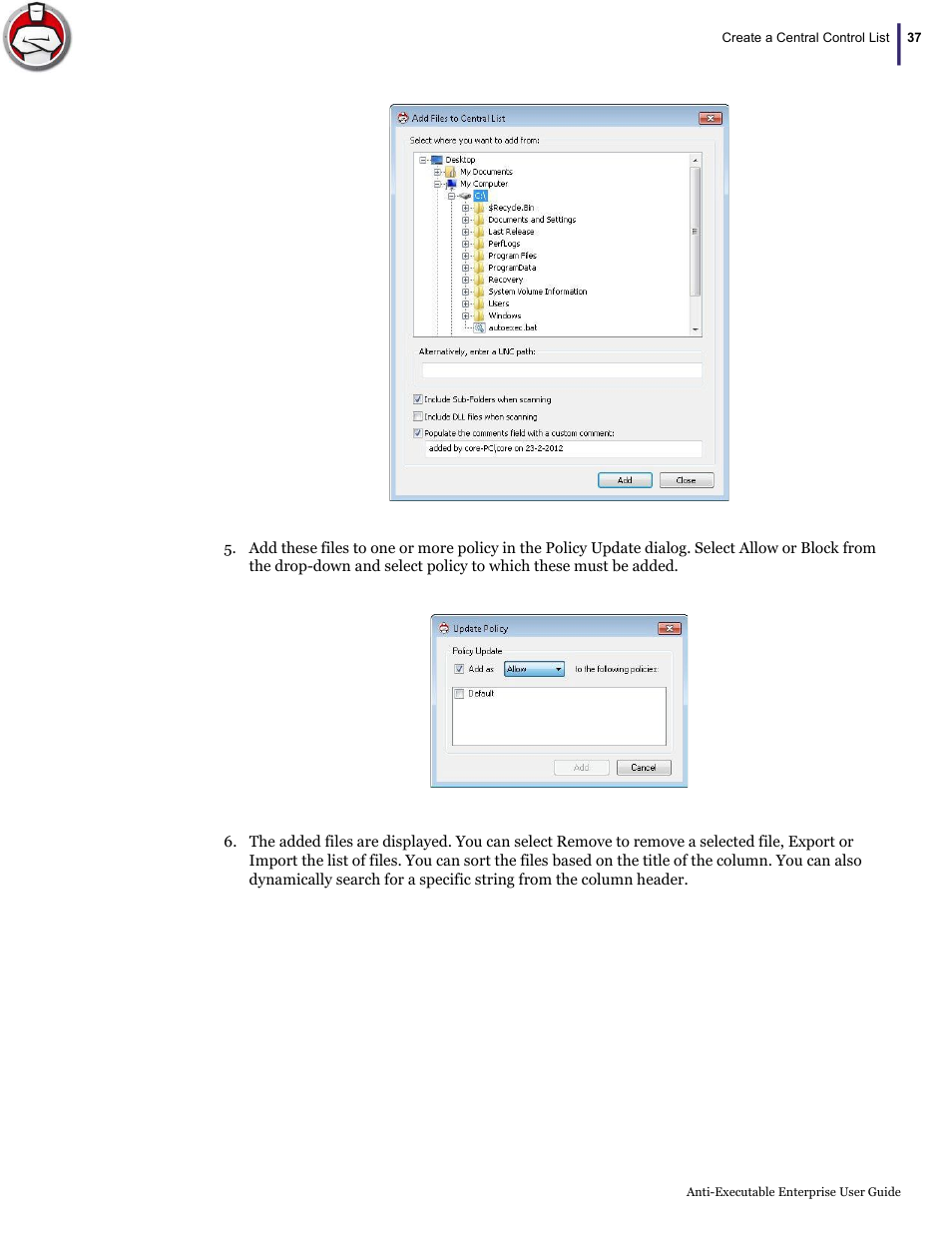 Faronics Anti-Executable Enterprise/Server User Manual | Page 37 / 70