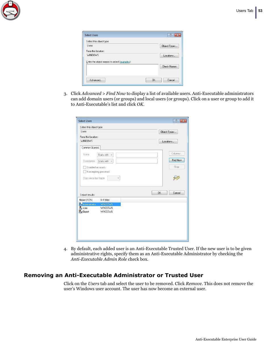 Faronics Anti-Executable Enterprise/Server User Manual | Page 53 / 70