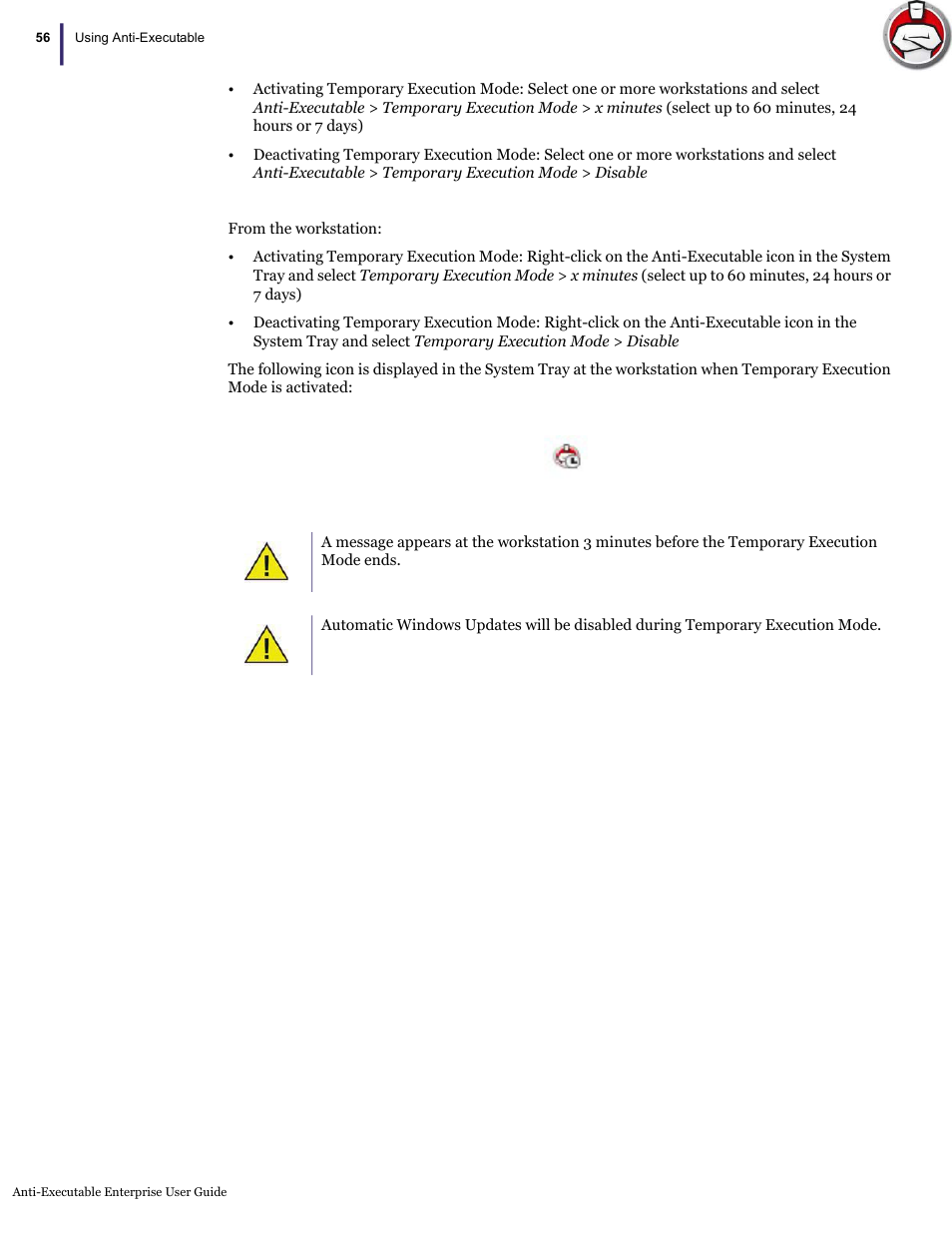 Faronics Anti-Executable Enterprise/Server User Manual | Page 56 / 70