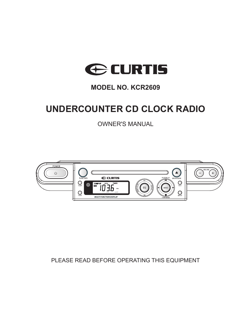 Curtis KCR2609 User Manual | 14 pages