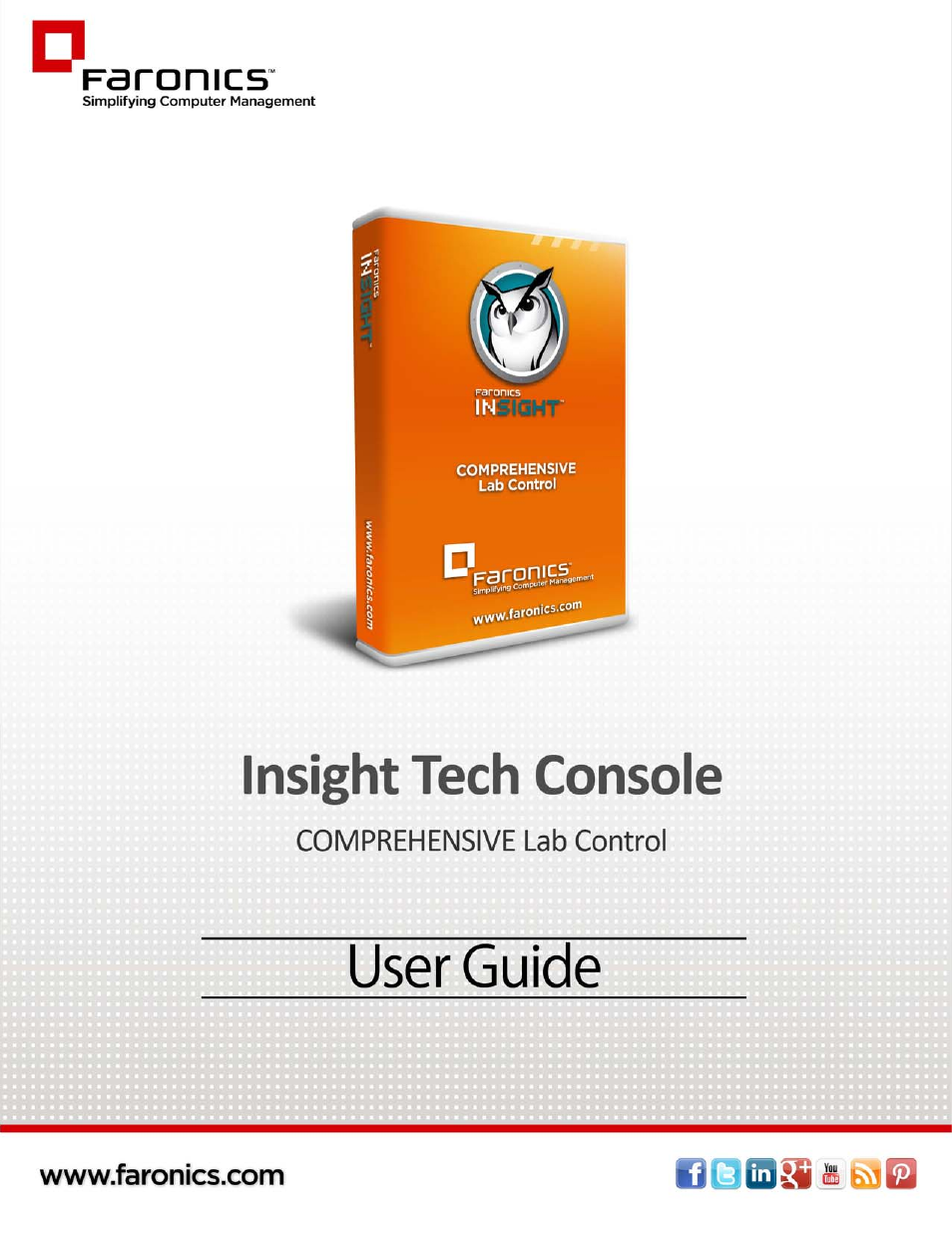 Faronics Insight Tech Console User Manual | 54 pages