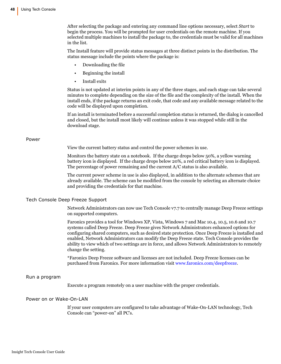 Faronics Insight Tech Console User Manual | Page 48 / 54