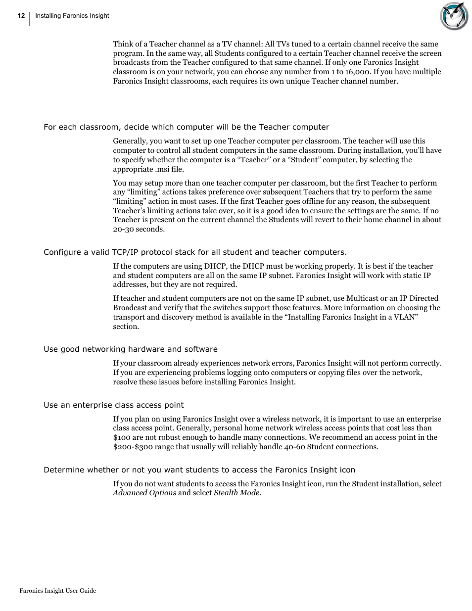 Faronics Insight User Manual | Page 12 / 92