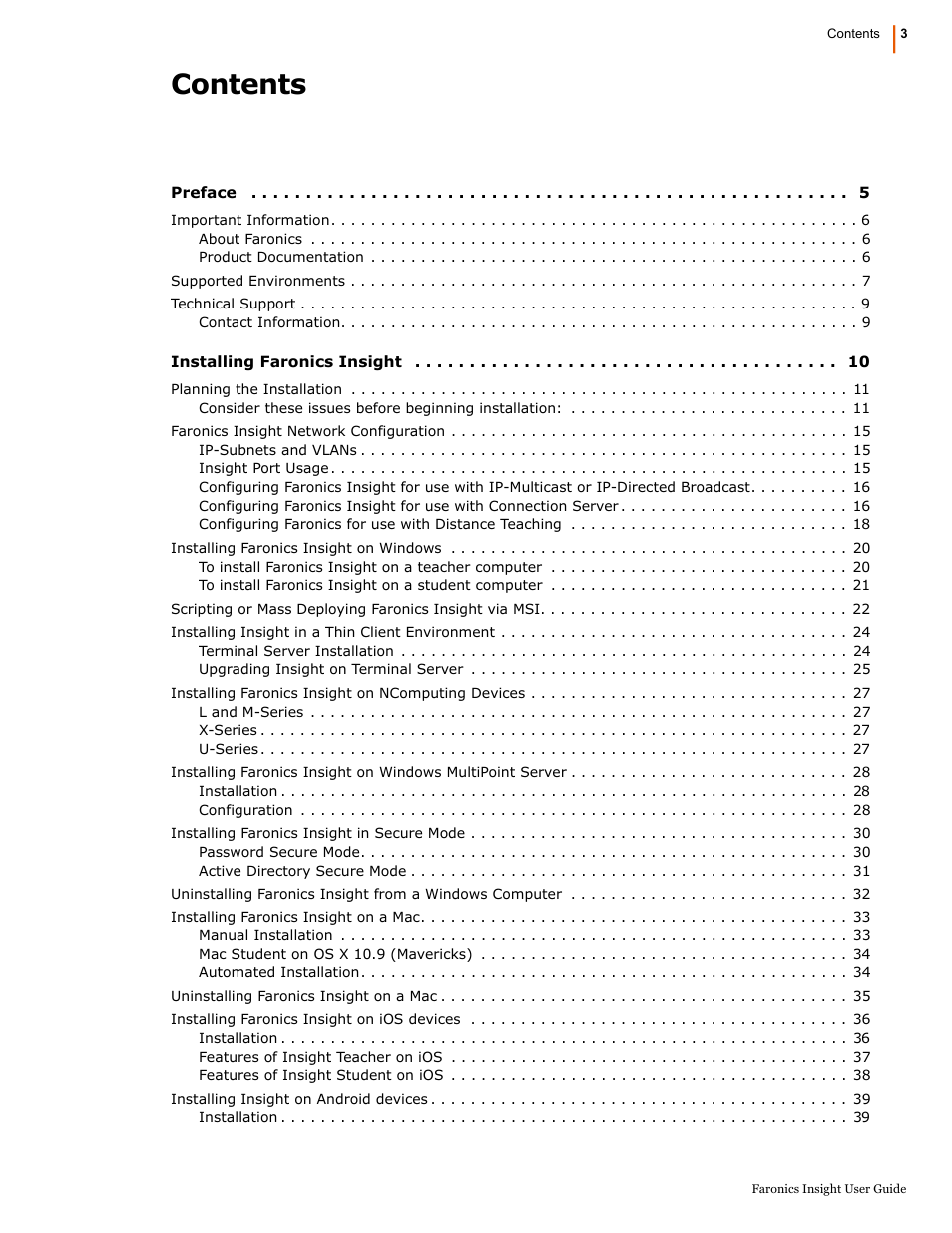 Faronics Insight User Manual | Page 3 / 92