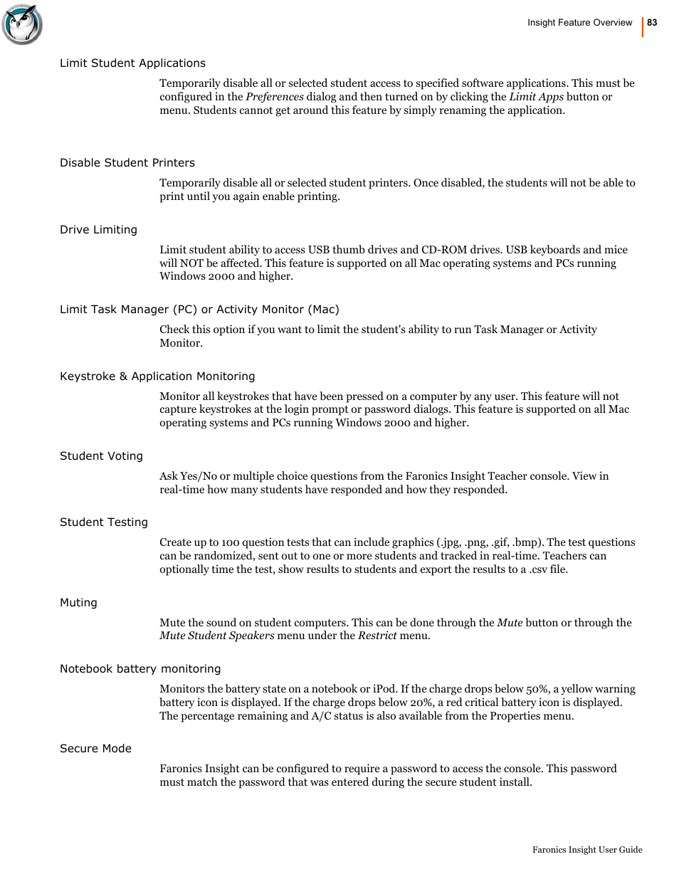 Faronics Insight User Manual | Page 81 / 92