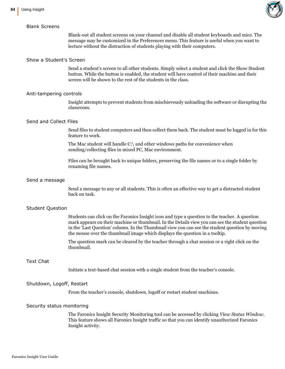 Faronics Insight User Manual | Page 82 / 92