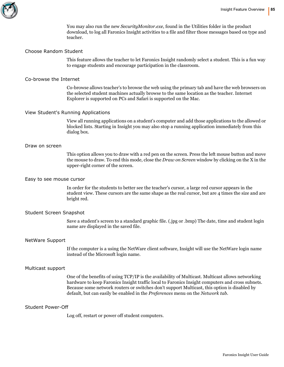 Faronics Insight User Manual | Page 83 / 92