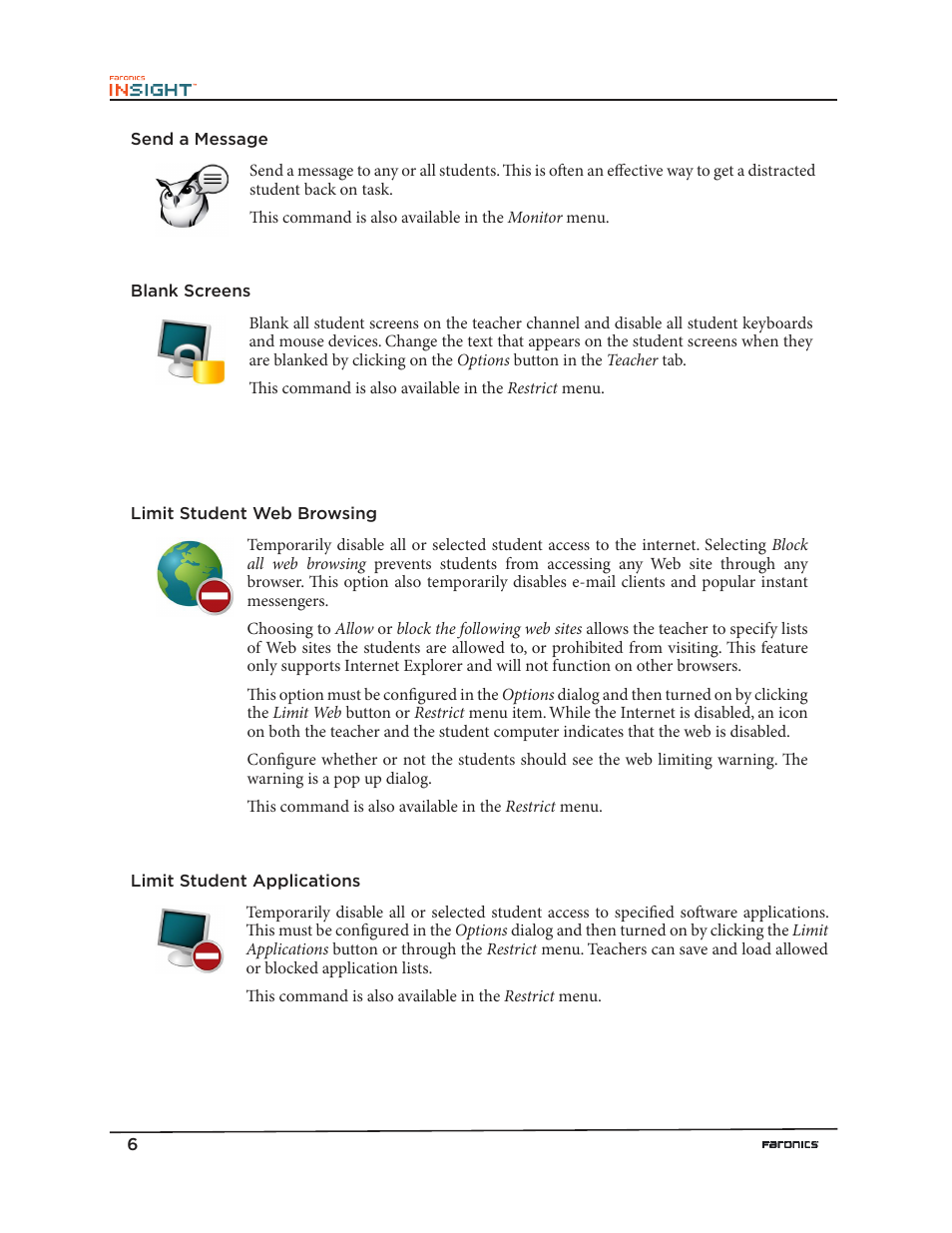 Faronics Insight Teacher User Manual | Page 6 / 9