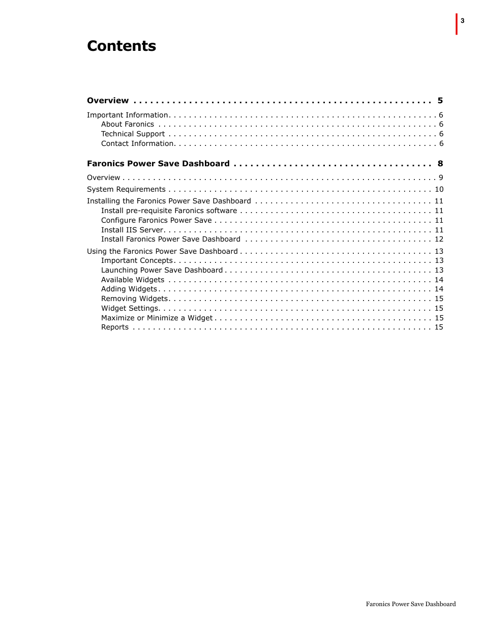 Faronics Power Save Dashboard User Manual | Page 3 / 15