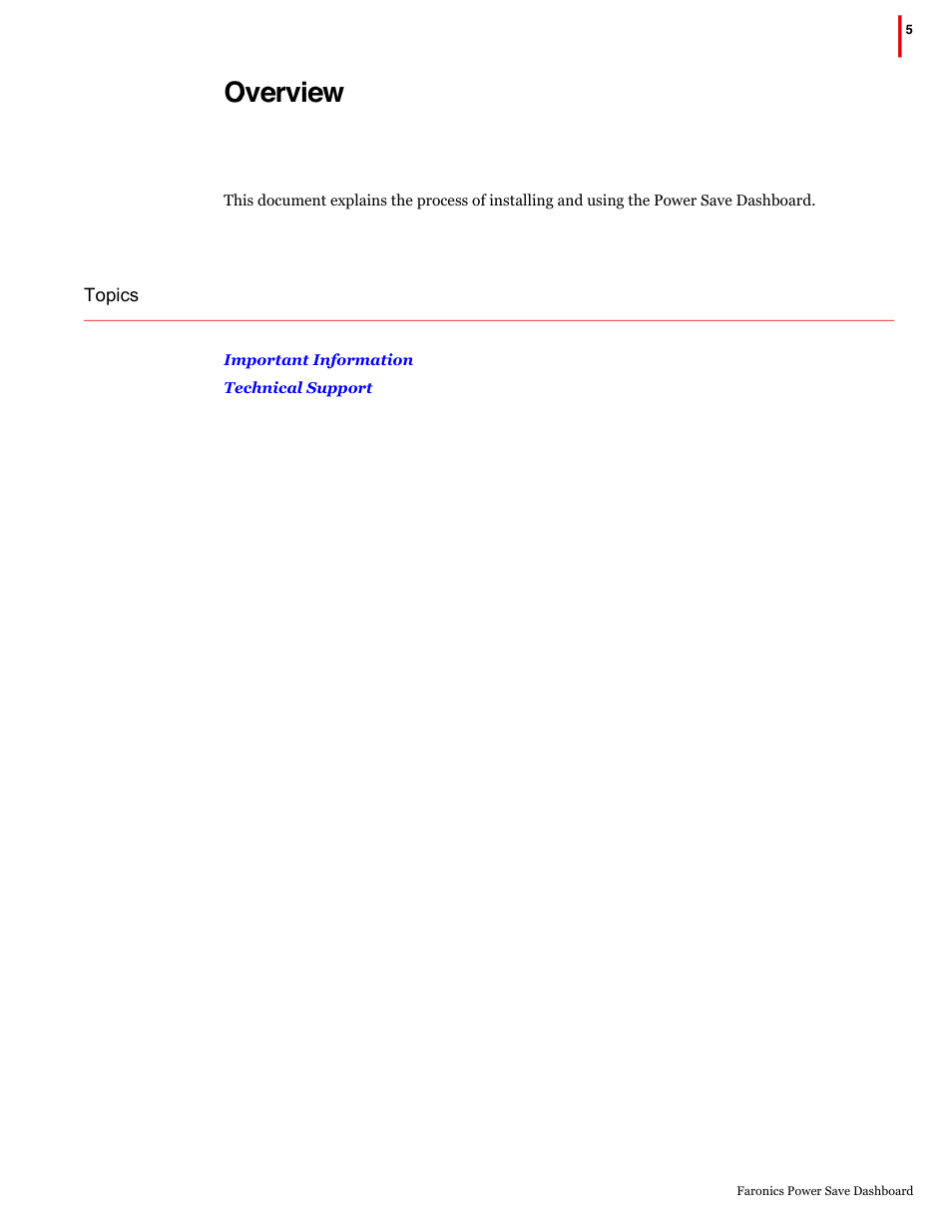 Overview | Faronics Power Save Dashboard User Manual | Page 5 / 15