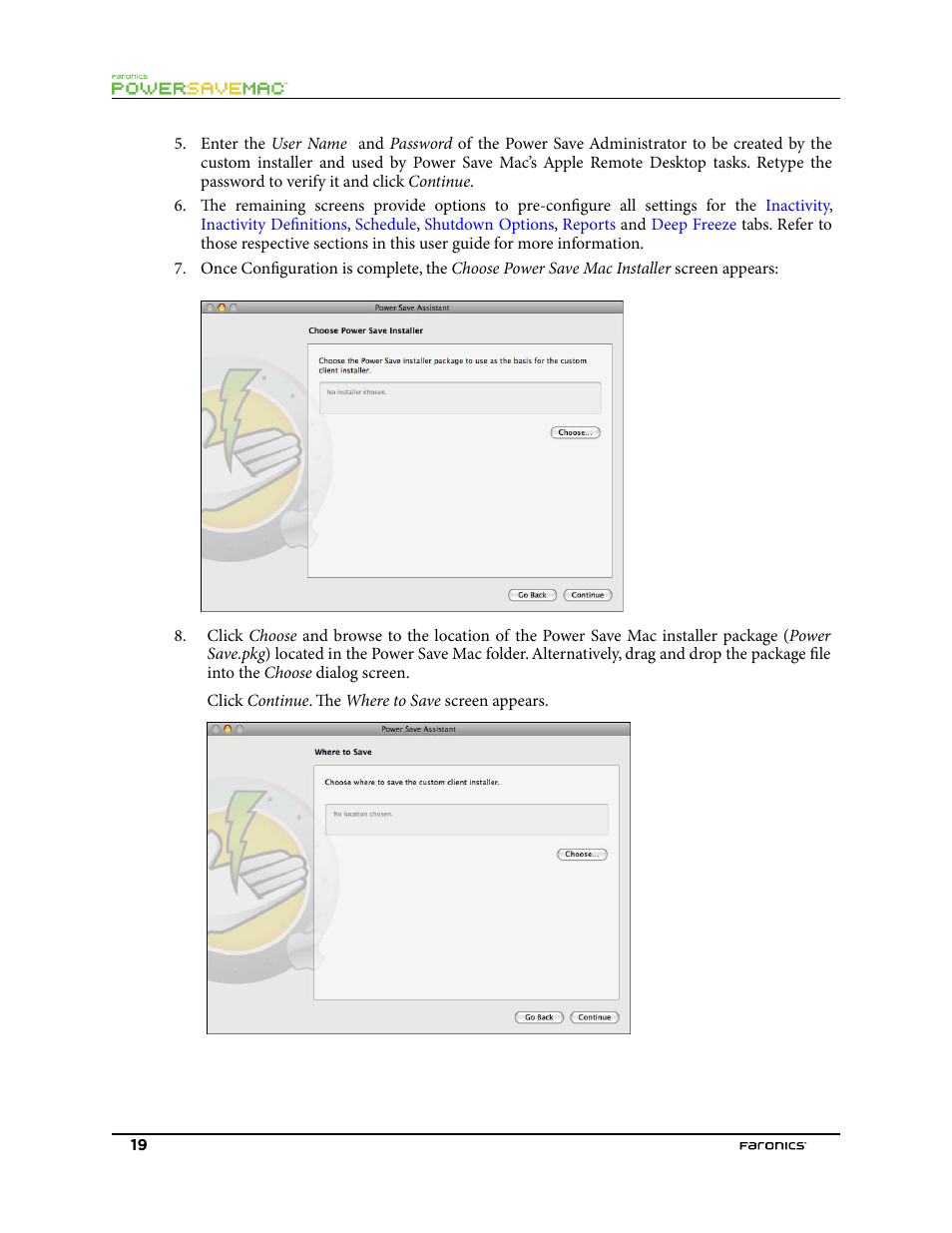 Faronics Power Save Mac User Manual | Page 19 / 34
