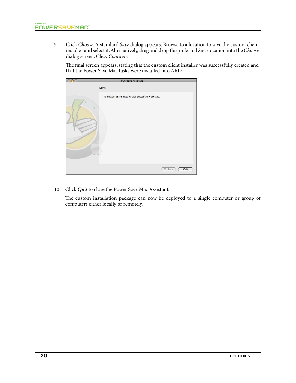 Faronics Power Save Mac User Manual | Page 20 / 34