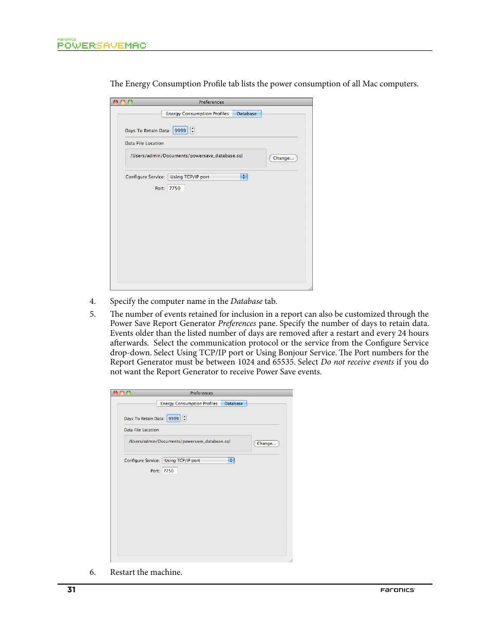 Faronics Power Save Mac User Manual | Page 31 / 34