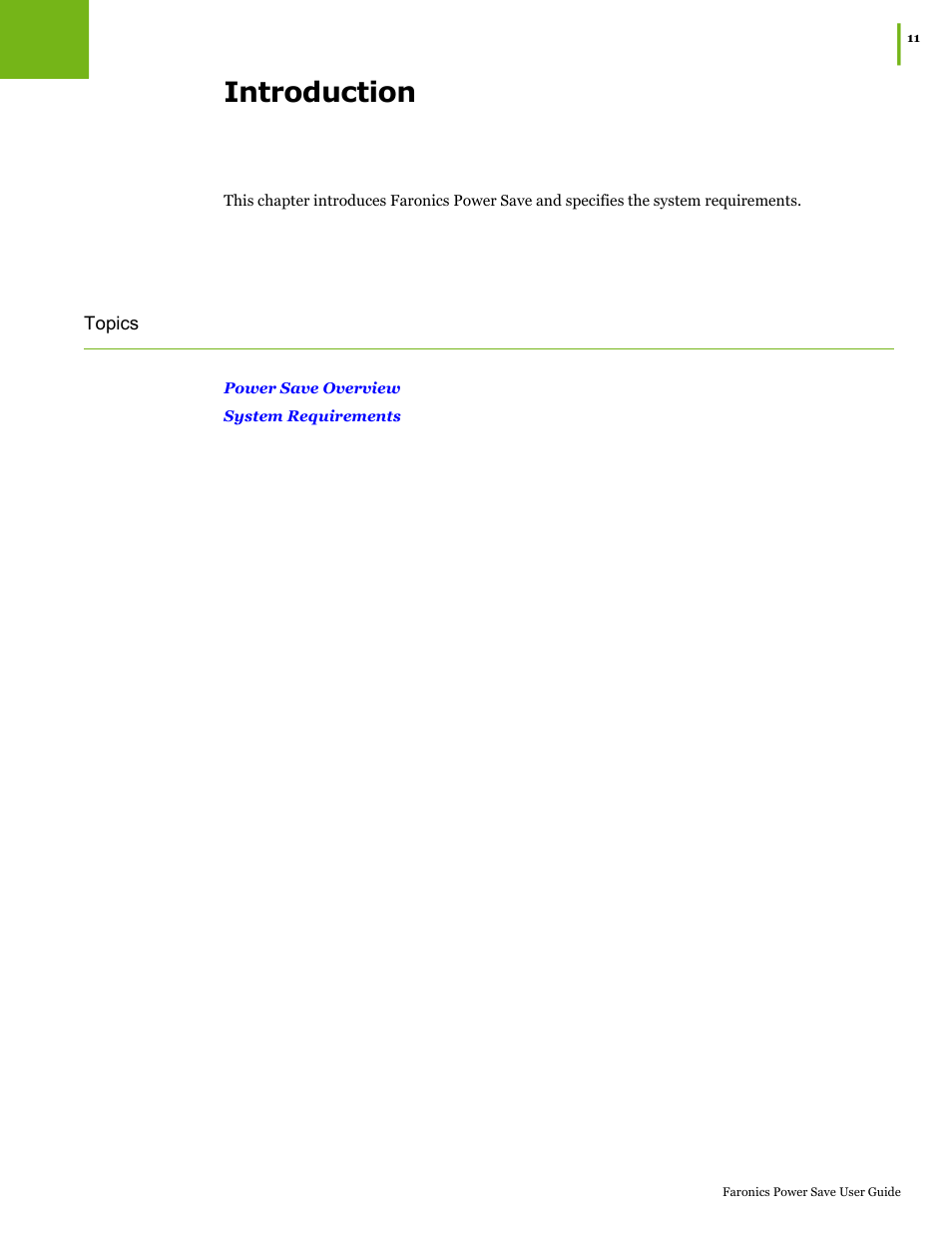 Introduction | Faronics Power Save User Manual | Page 11 / 82
