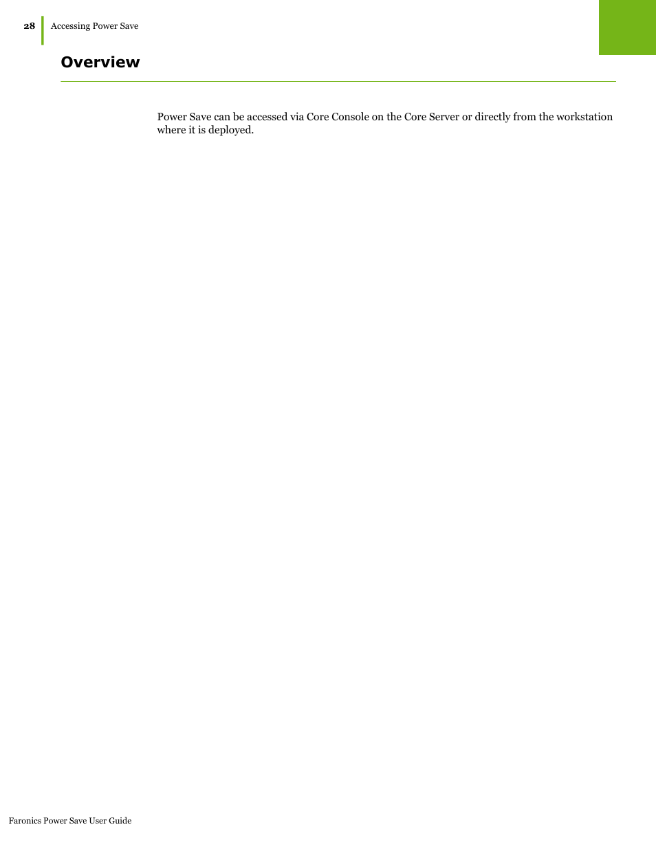 Overview | Faronics Power Save User Manual | Page 28 / 82