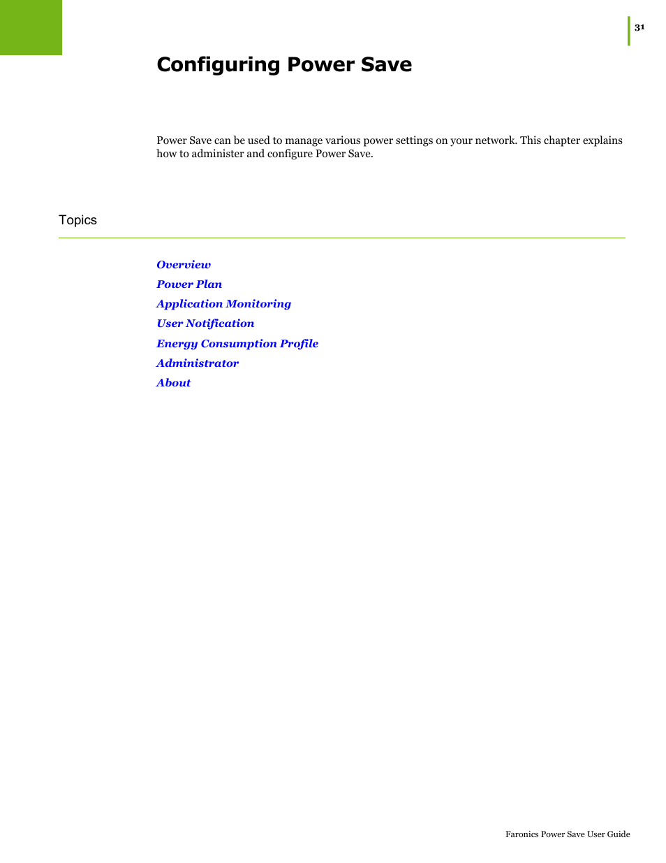 Configuring power save | Faronics Power Save User Manual | Page 31 / 82