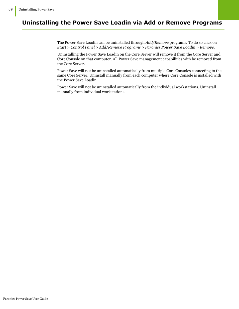 Faronics Power Save User Manual | Page 78 / 82
