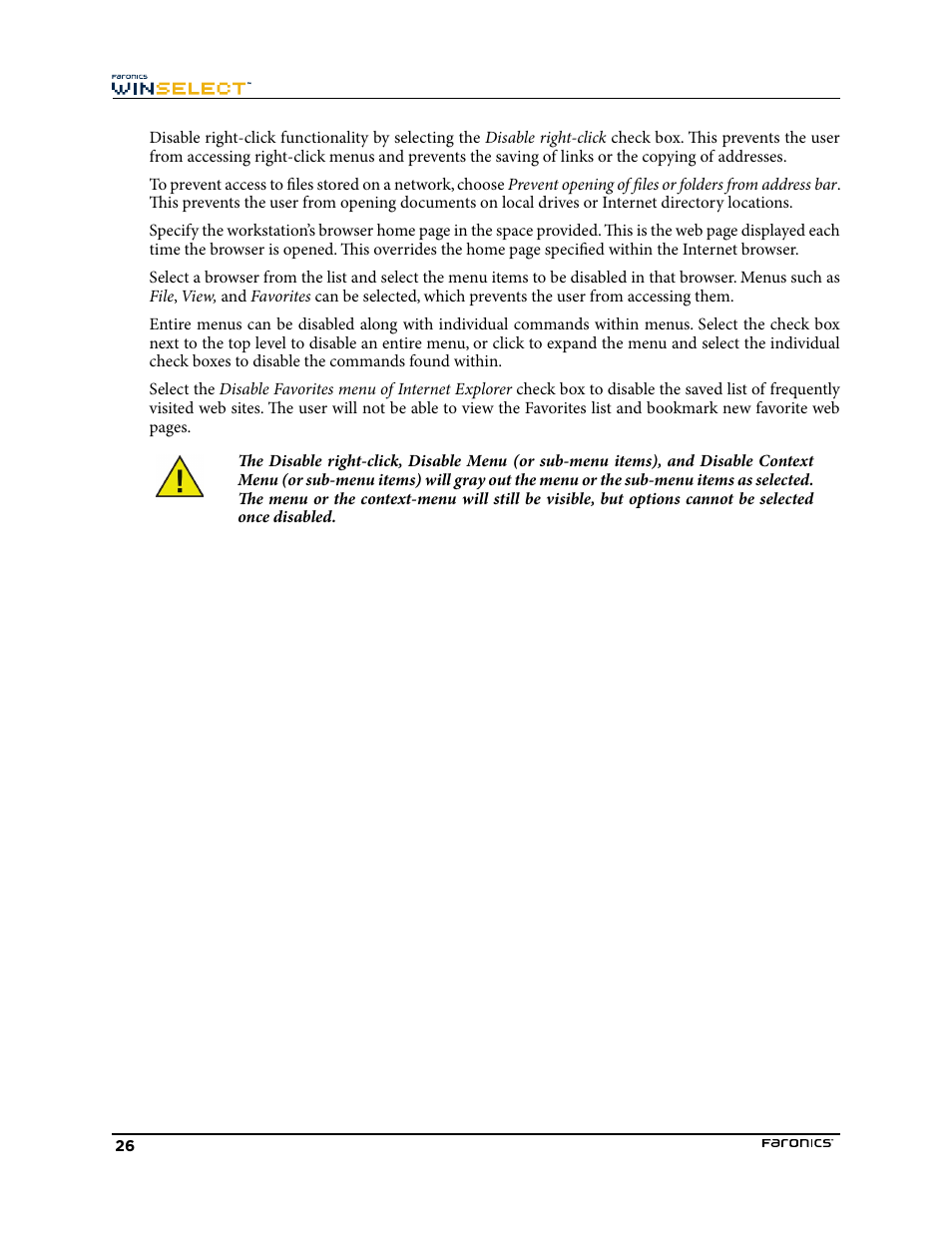 Faronics WINSelect Enterprise User Manual | Page 26 / 40