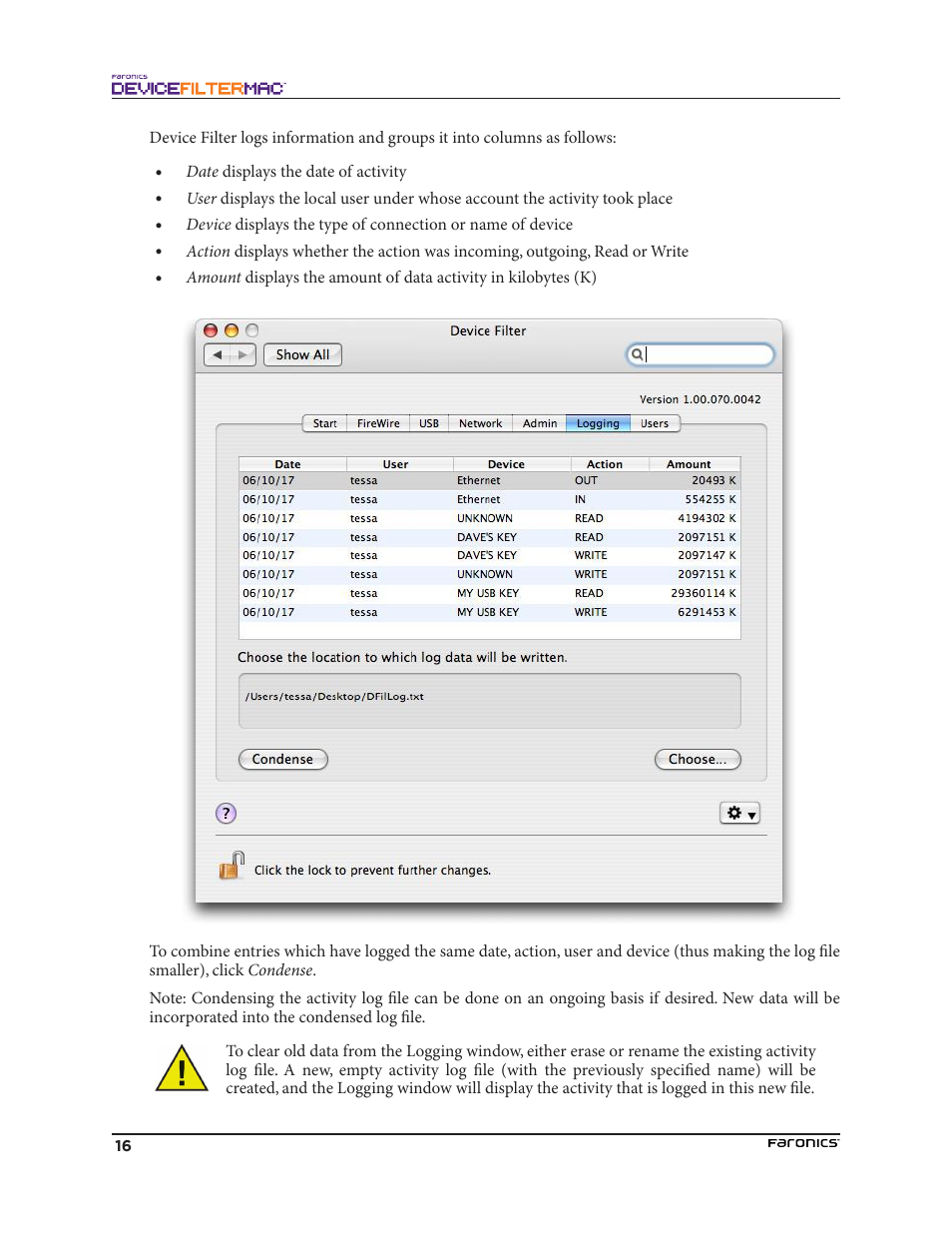 Faronics Device Filter Mac User Manual | Page 16 / 30